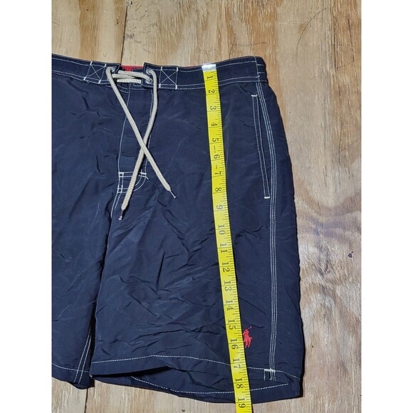 Polo Ralph Lauren Cargo Swim Trunks Men S Black Red Pony Swimwear @i3 - Picture 4 of 8